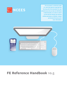 FE Reference Handbook 10.5 - Fundamentals of Engineering Exam Guide