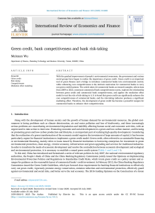 Green Credit, Bank Competitiveness & Risk-Taking: An Economic Review