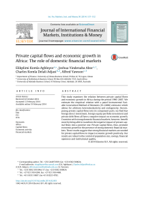 Private Capital Flows & Economic Growth in Africa: Role of Financial Markets