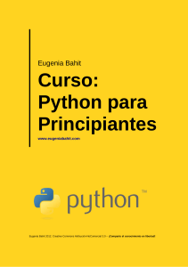 Curso de Python para Principiantes - Eugenia Bahit