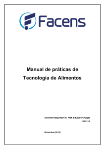 Manual de Pr&aacute;ticas de Tecnologia de Alimentos: Guia Pr&aacute;tico