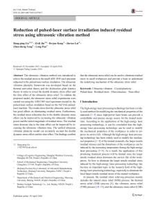 Ultrasonic Vibration for Residual Stress Reduction in Laser-Treated Steel