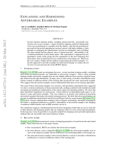 Explaining and Harnessing Adversarial Examples (ICLR 2015)
