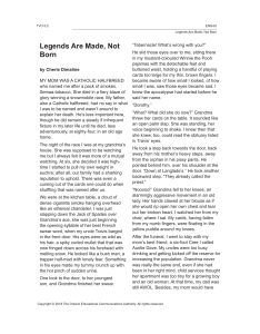 Legends Are Made, Not Born by Cherie Dimaline | ENG4U Literary Text