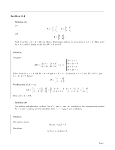 Linear Algebra Matrix Operations & Systems: Solved Problems