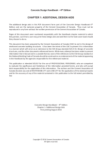 Concrete Design Handbook 4th Ed: Chapter 1 Additional Design Aids