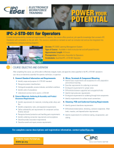 IPC J-STD-001 for Operators Training | Electronics Workforce