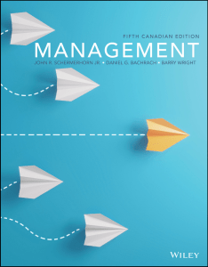 Management Fifth Canadian Edition Textbook