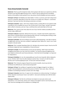 P2E Digital Learning Course Focus Group Transcript: Impact & Challenges