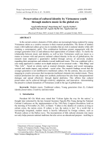 Vietnamese Youth: Preserving Cultural Identity Through Modern Music