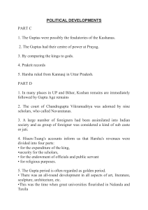 Ancient Indian Political Developments: Guptas, Harsha, Pallavas