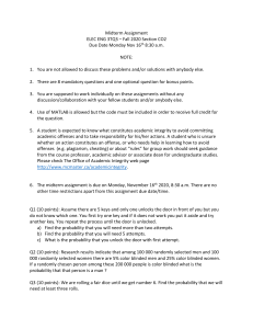 ELEC ENG 3TQ3 Midterm Assignment - Probability & Statistics