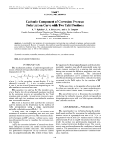 Cathodic Corrosion: Polarization Curves & Tafel Analysis