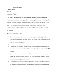 BYD Case Study: Electric Vehicle Strategy & Analysis