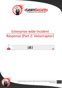 Enterprise-wide Incident Response Lab: Velociraptor Framework
