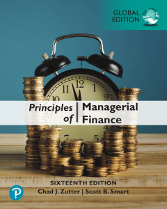 Principles of Managerial Finance, 16th Ed. | Zutter & Smart | Global Edition