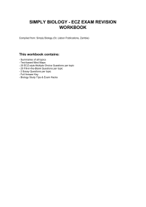 Simply Biology ECZ Exam Revision Workbook: Summaries & Questions