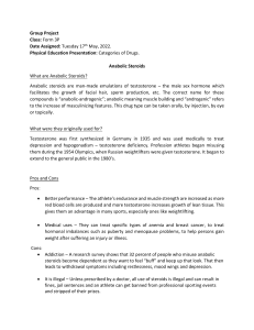 Categories of Drugs: Anabolic Steroids & Depressants Explained