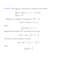 Solved Problems in Differential Equations: Limits, Bernoulli, Wronskian