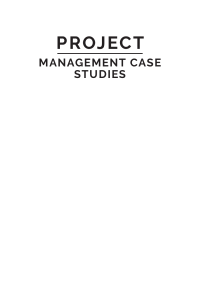 Project Management Case Studies, 5th Edition