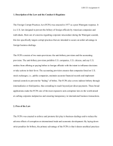 Foreign Corrupt Practices Act (FCPA): Analysis, Impact, and Reforms