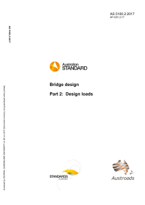 AS 5100.2:2017 Bridge Design - Design Loads Standard