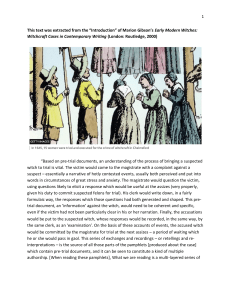 Early Modern Witchcraft Trials: Process, Documents & Pamphlets