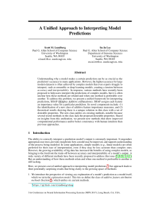 Unified Approach to Interpreting Model Predictions (SHAP)