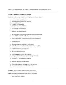 System Dynamics & Controls Topic Outline (Root Locus)