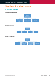 Business Studies Mind Maps: IGCSE & O Level