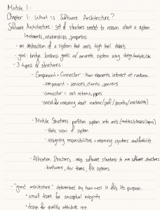 Software Architecture Lecture Notes