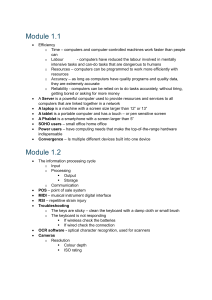 Computer Basics & IT Concepts: Hardware, Software, Networking Notes