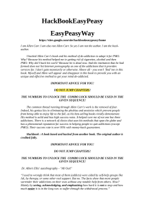 HackbookEasyPeasy: PMO Addiction Recovery