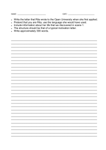 Rita's Open University Letter: Motivation Letter Exercise
