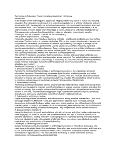 Technology in Education: Transforming Learning