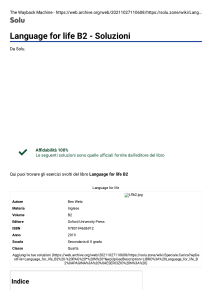 Language for Life B2 Solutions - Ben Wetz Oxford University Press