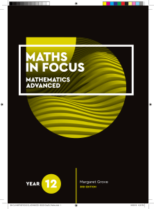 Maths in Focus 12 Advanced Textbook