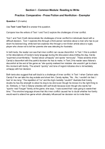Comparative Essay Exemplar: Inner Conflict in Prose