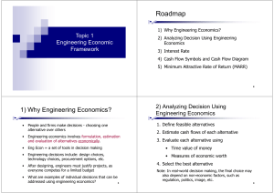 Engineering Economics Framework: Interest, Cash Flow, MARR