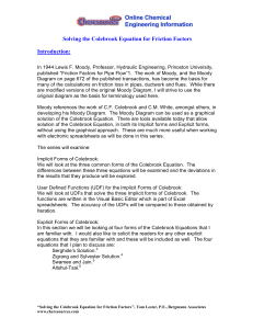 Colebrook Equation: Solving for Friction Factors in Pipe Flow