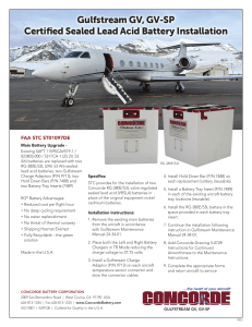 Gulfstream GV/GV-SP Battery Upgrade Installation Guide