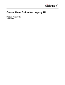 Genus User Guide for Legacy UI - Cadence