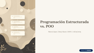 Programaci&oacute;n Estructurada vs POO: Comparaci&oacute;n y An&aacute;lisis