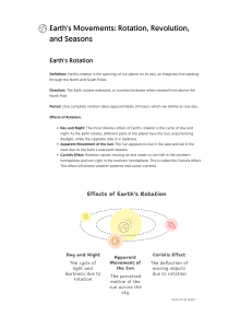 Earth's Rotation, Revolution & Seasons Explained
