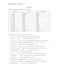 Verbs Quiz: Past and Past Participle Practice