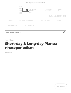 Short-day & Long-day Plants: Photoperiodism Explained