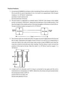 Practice Problems: Strength of Materials & Structural Mechanics