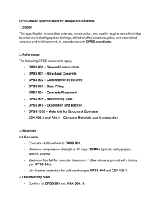 OPSS-Based Specification for Bridge Foundations: Materials & Construction