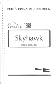 1978 Cessna Skyhawk 172N Pilot's Operating Handbook & AFM