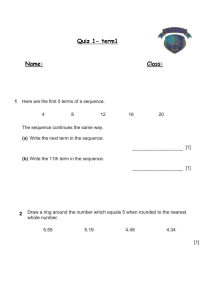 Middle School Math Quiz: Number Sequences & Rounding Practice